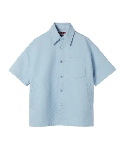 GUCCI GUCCI OVERSIZE GG SHORT-SLEEVE SHIRT