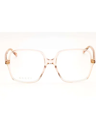 Gucci Oversized Designer Eyeglasses In Pink