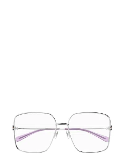 Gucci Oversized-fit Glasses In 002 Silver Silver Transpa