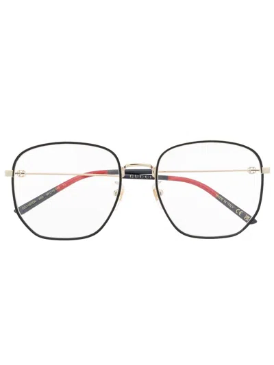 Gucci Oversized-frame Glasses In Gold