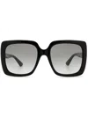Gucci Oversized Square Sunglasses In 黑色