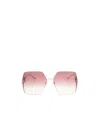 Gucci Oversized-frame Tinted Sunglasses In Pink
