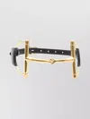 Gucci Oversized Horsebit Wide Leather Belt In Black