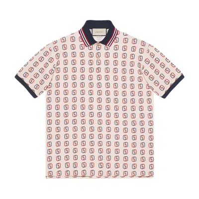 Pre-owned Gucci Oversized Interlocking G Polo Shirt 'white/ivory' | Men's Size L