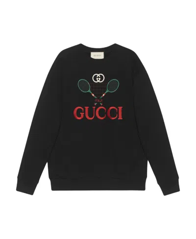Gucci Oversized Logo Sweater In Black