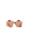 Gucci Oversized Patterned Sunglasses In Nude