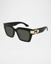 Gucci Sunglasses Gg1689s-001 In Shiny Black