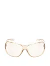 Gucci Oversized Rectangle-frame Sunglasses In Orange