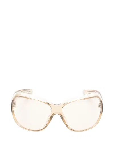 Gucci Oversized Rectangle-frame Sunglasses In Orange