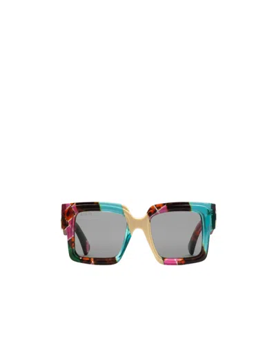 Gucci Oversized Rectangular-frame Sunglasses In Mehrfarbig
