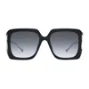 Gucci Oversized Rectangular Sunglasses In Schwarz