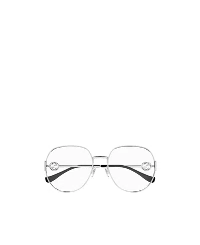 Gucci Oversized Round-frame Glasses In White