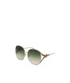 Gucci Oversized Oval Gg Sunglasses In Green
