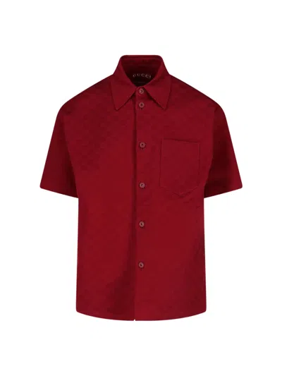 Gucci Oversized Shirt In Red