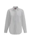 Gucci Women White Shirt With Tonal Logo Lettering Embroidery On The Collar In Cotton Woman In White