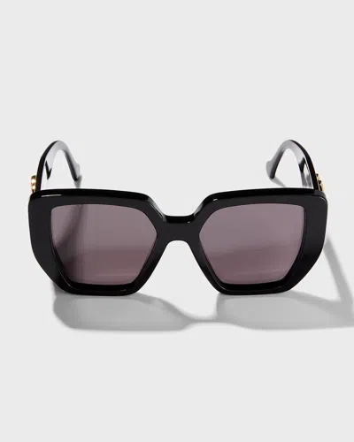 Gucci Oversized Square Acetate Sunglasses In Black