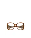 Gucci Oversized Square Frame Optical Glasses In Brown