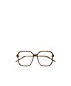 Gucci Oversized-square-frame Optical Glasses In Brown