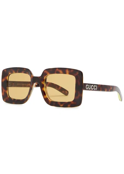 Gucci Oversized Square-frame Sunglasses In Brown