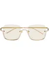 Gucci Oversized Square Frame Sunglasses In Gold
