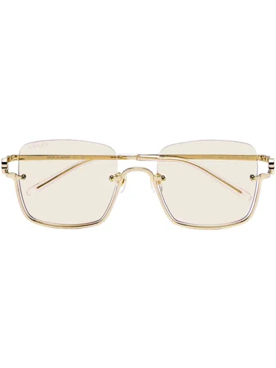 Gucci Oversized Square Frame Sunglasses In Gold