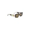 Gucci Oversized Square Frame Sunglasses With Glossy Finish In Brown