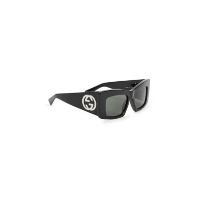 Gucci Oversized Square Frame Sunglasses With Iconic Logo In Black