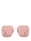 Gucci Women Oversized Square Sunglasses In Pink