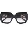 Gucci Oversized Square Sunglasses In Black