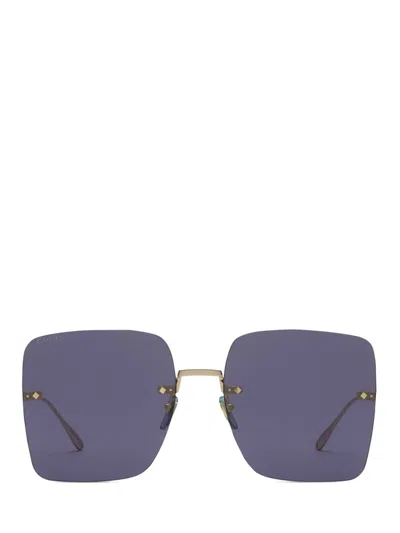 Gucci Oversized Square Sunglasses With 6.1cm Lens Diameter In Metallic