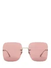 Gucci Women Oversized Square Sunglasses In Pink