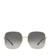 Gucci Grey Gradient Square Ladies Sunglasses Gg0882sa 001 60 In Gold
