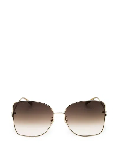 Gucci Gg1282sa003 Square Metal-frame Sunglasses In Multi