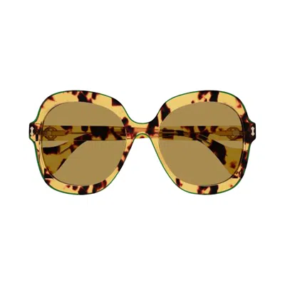 Pre-owned Gucci Oversized Sunglasses 'havana/brown' | Women's Size Onesize
