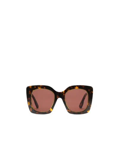 Gucci Oversized Sunglasses In Brown