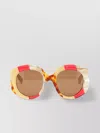 Gucci Oversized Sunglasses With Rounded Edges And Tortoiseshell Pattern