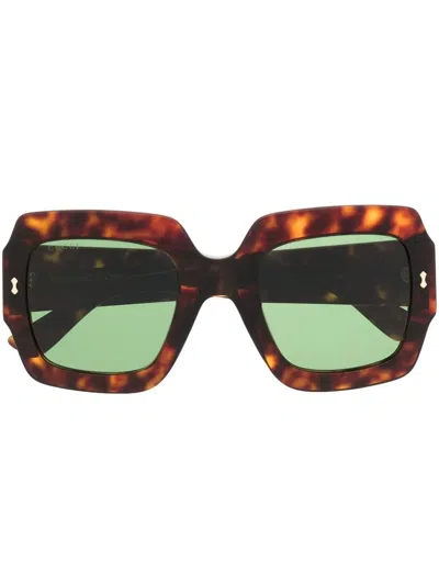GUCCI OVERSIZED TORTOISESHELL-FRAME SUNGLASSES