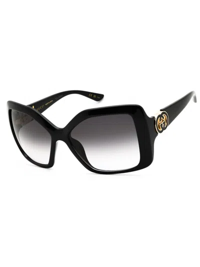 Gucci Oversized Women's Sunglasses - Gg215s Style In Black