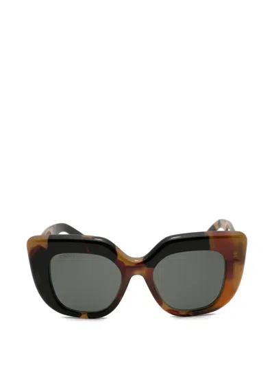Gucci Oversized-frame Tortoiseshell-effect Sunglasses In Brown