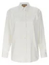 Gucci Pointed Collar Long Sleeve Shirt With Clean Design In White