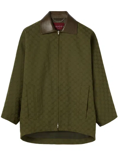 Gucci Padded Bomber In Green