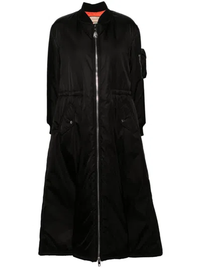 Gucci Black Padded Gabardine Coat