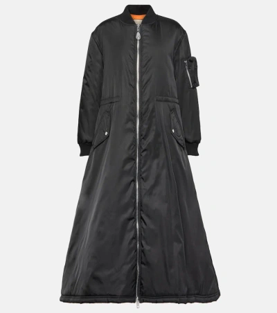 Gucci Padded Gabardine Coat In Black