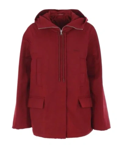 Gucci Padded Hooded Jacket In Red