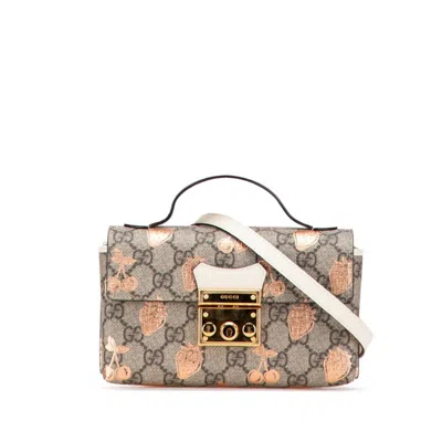 Pre-owned Gucci Padlock Beige Pvc Leather Handbag Shoulder Bag () In Sand