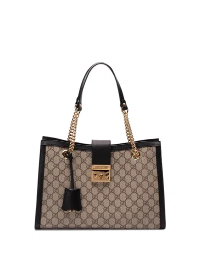 Gucci `padlock Gg` Medium Shoulder Bag In Brown