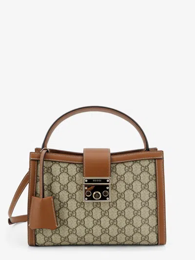 Gucci Padlock Handbag With Shoulder Strap In Brown