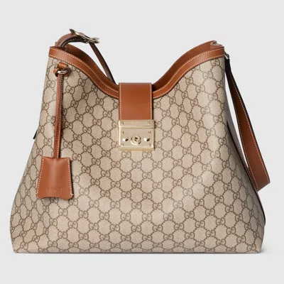 Gucci Padlock Large Shoulder Bag In Sand