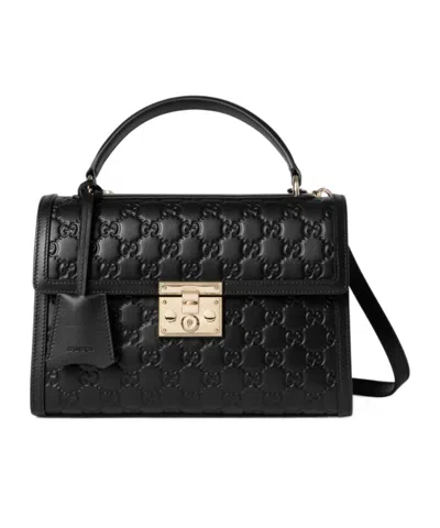 Gucci Padlock Medium Top Handle Bag In Black