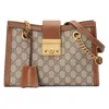 Gucci Padlock Gg Supreme Canvas Shoulder Bag In Beige